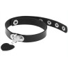 Joy Jewels Punk Goth Heart Pendant Necklace Leather Collar BLACK